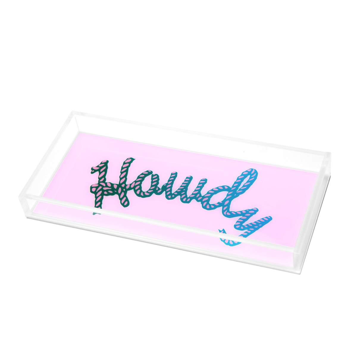 Pink Howdy Acrylic Tray