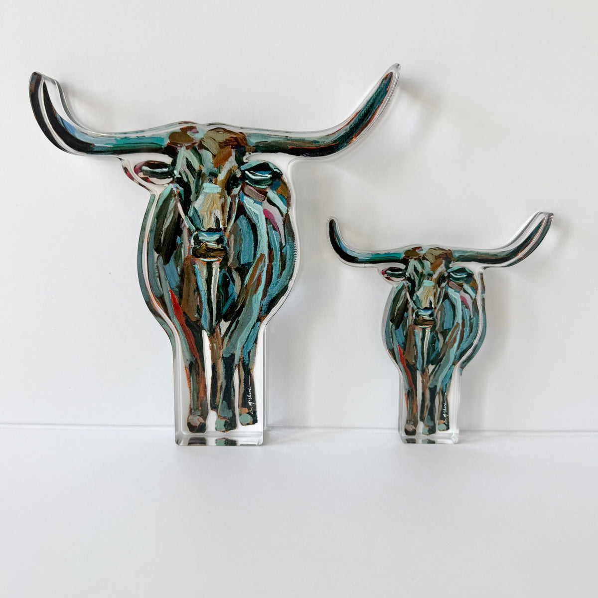True Grit Longhorn Acrylic Tabletop Art