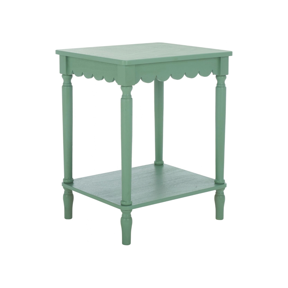 Mattie Scalloped Side Table in Mint Green