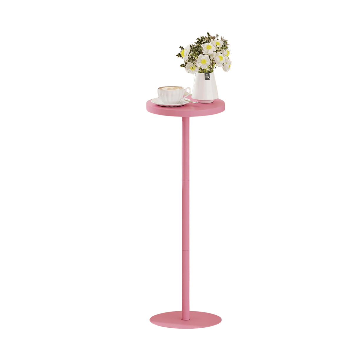 Small Drink Pedestal Table in Pink