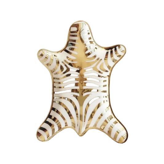 Gold Zebra Trinket Tray