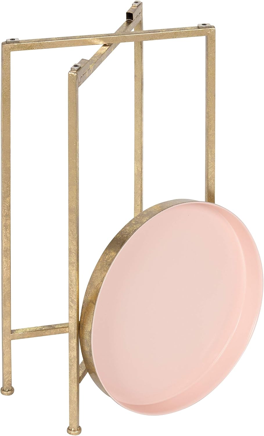 Callie Round Tray Table with Light Pink