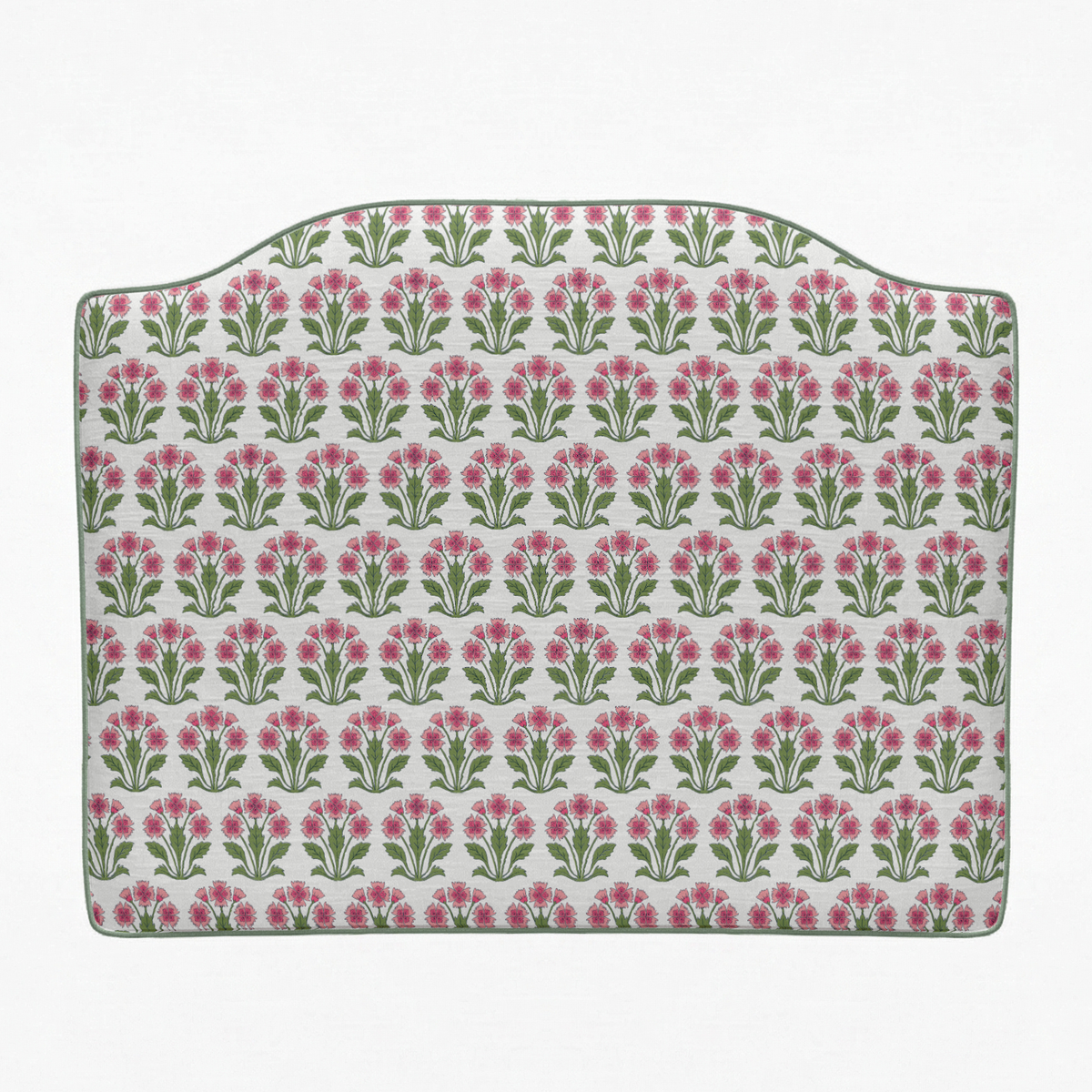 Dorm Headboard | Dianthus Block Print in Pink