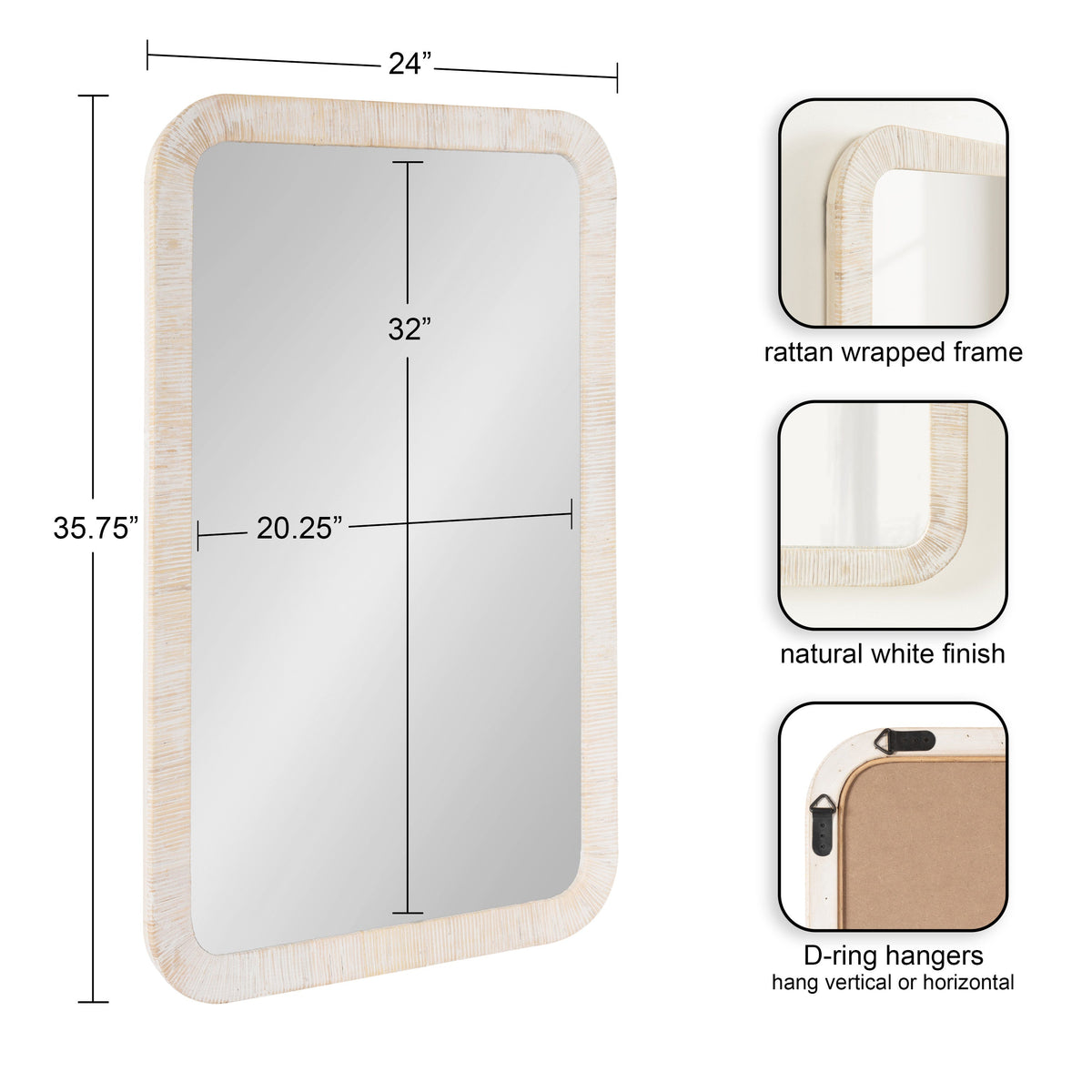 Raffy Rectangle Framed Wall Mirror