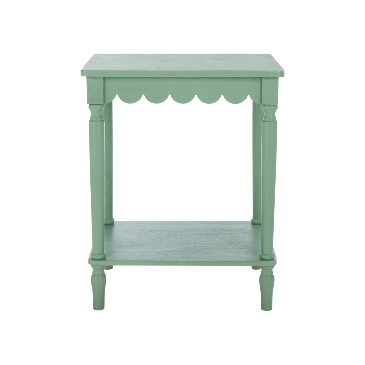 Mattie Scalloped Side Table in Mint Green
