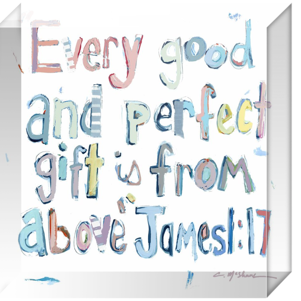James 1:17 Bible Verse Acrylic Tabletop Art