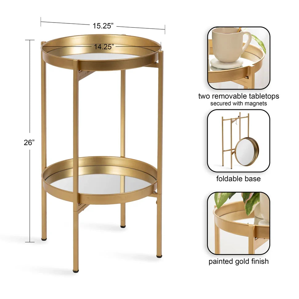 Callie Round 2-Tier Tray Table