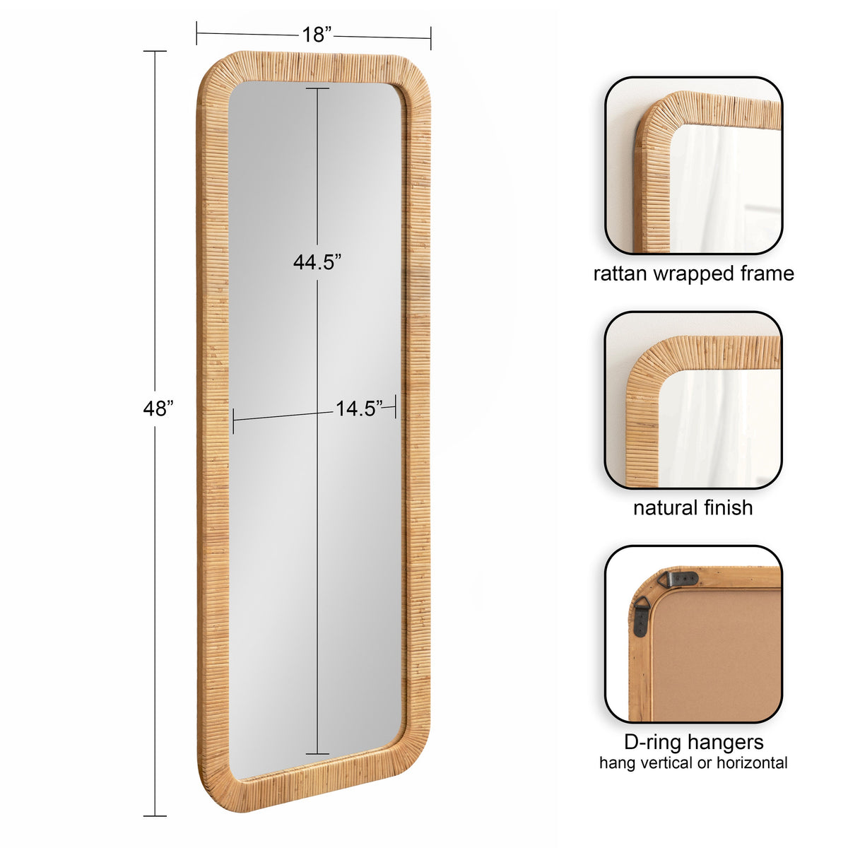 Raffy Rectangle Framed Wall Mirror