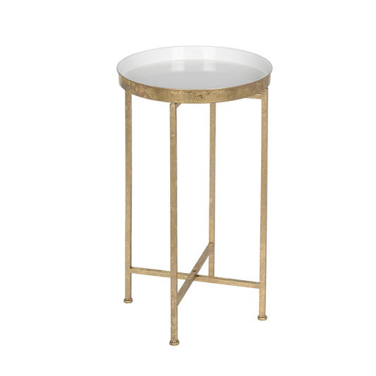 Callie Round Tray Table in White