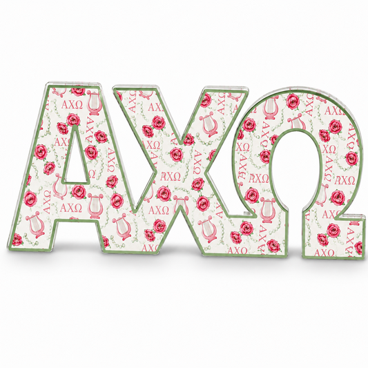 Alpha Chi Omega Acrylic Shelf Decor
