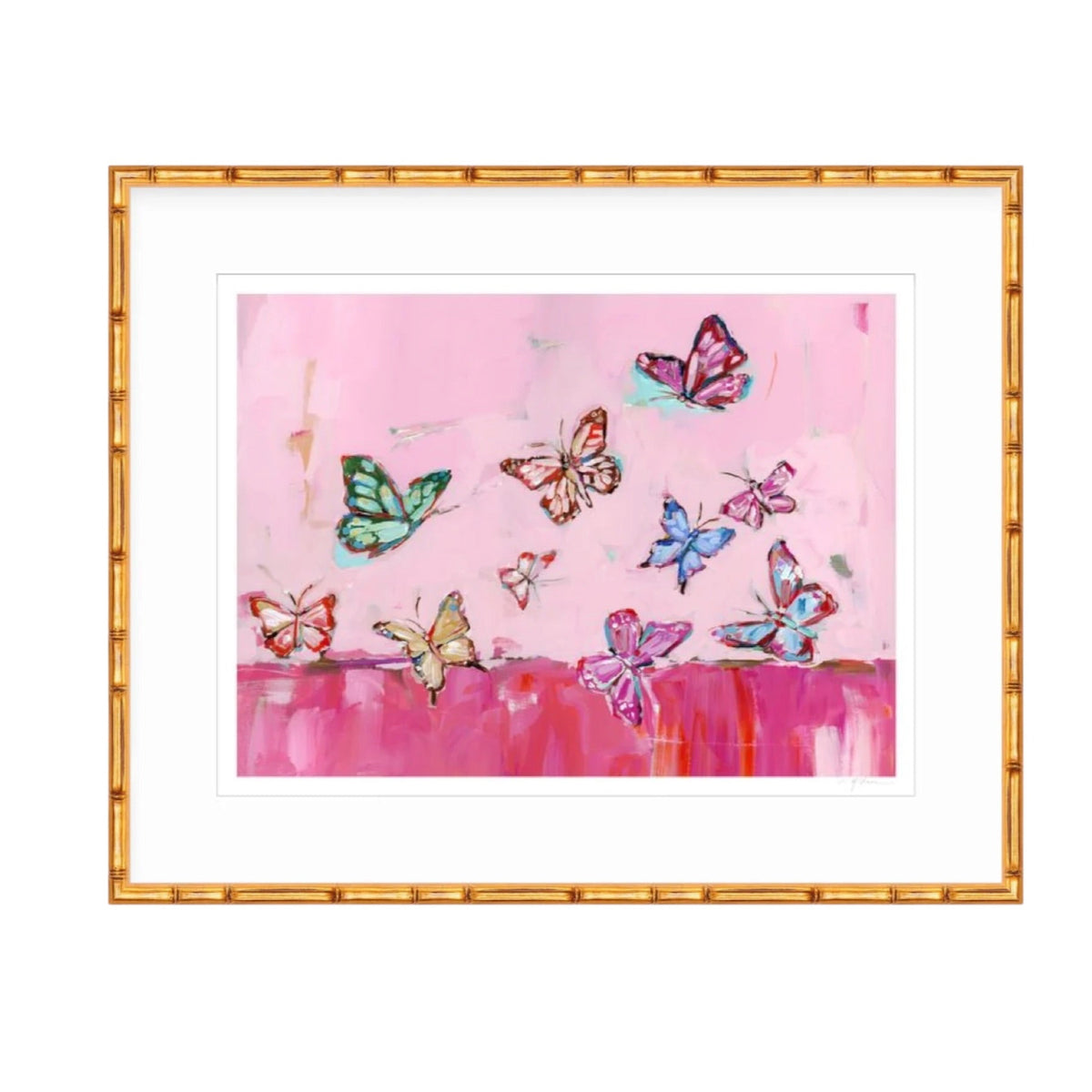 Butterfly Wishes Hot Pink Fine Art Print
