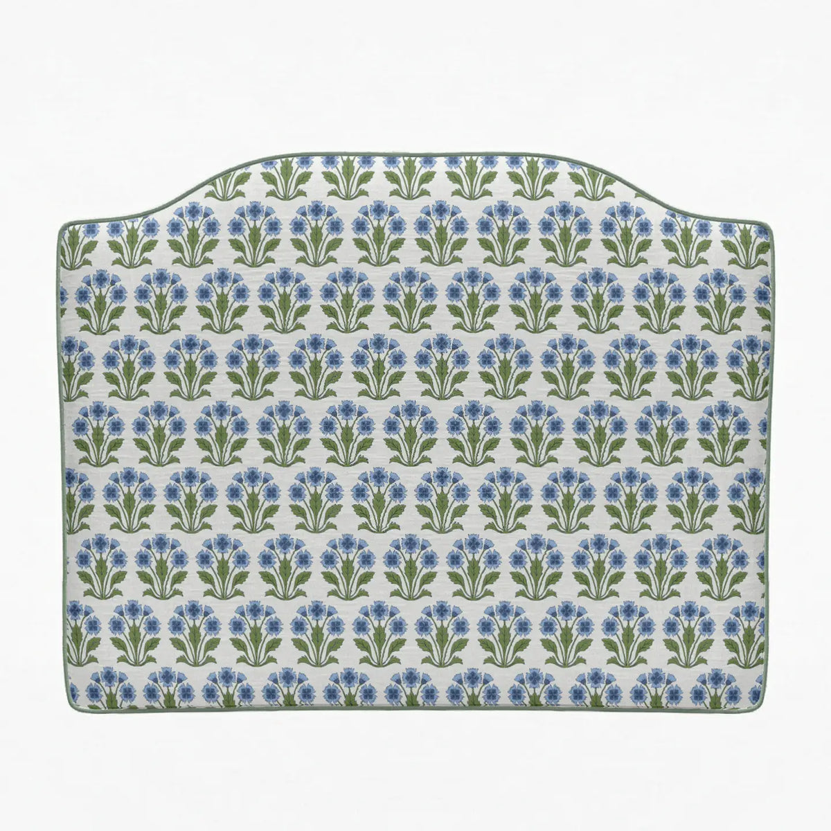 Dorm Headboard | Dianthus Block Print in Blue