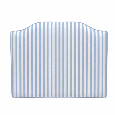 Dorm Headboard | White Headboard with Blue Stripes