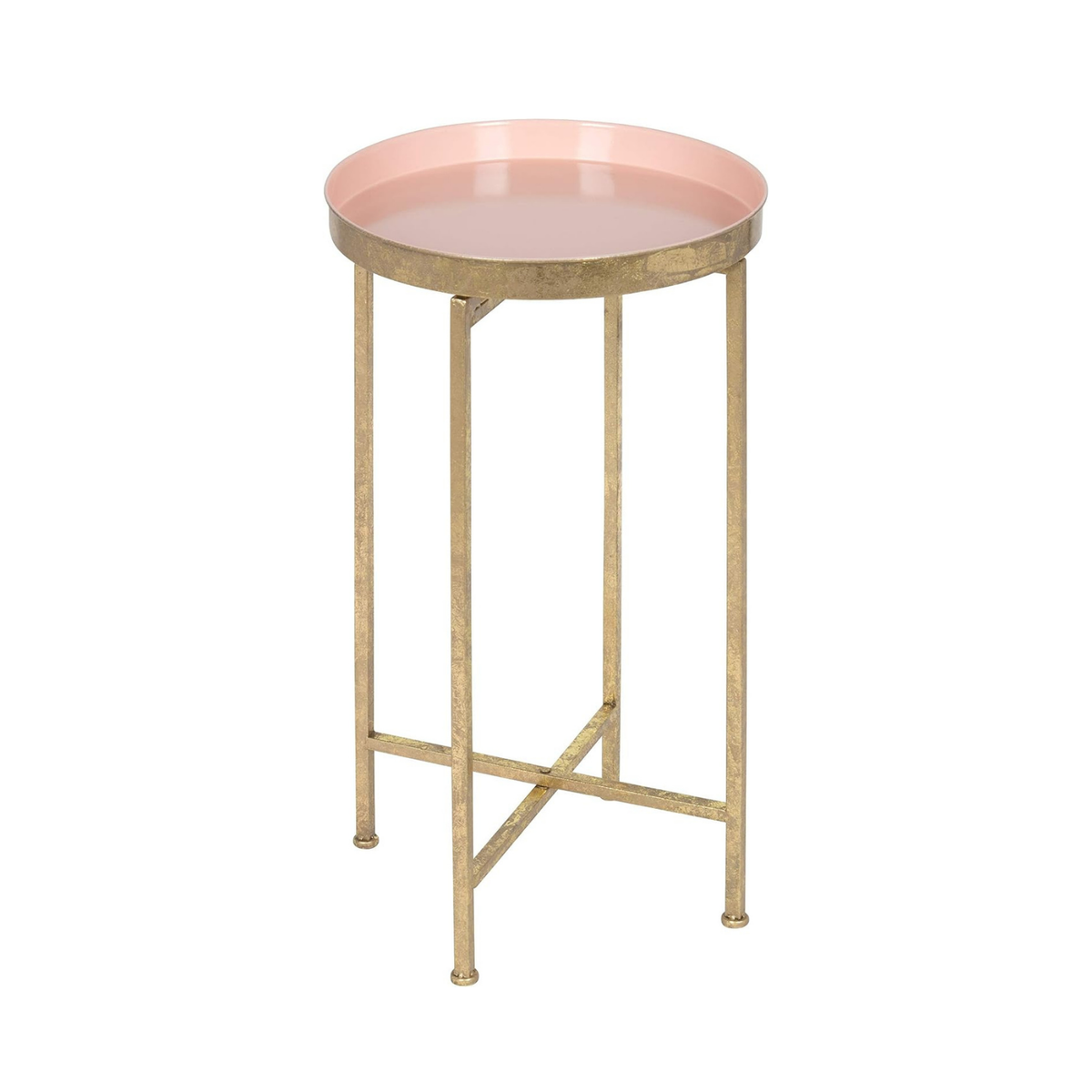 Callie Round Tray Table with Light Pink