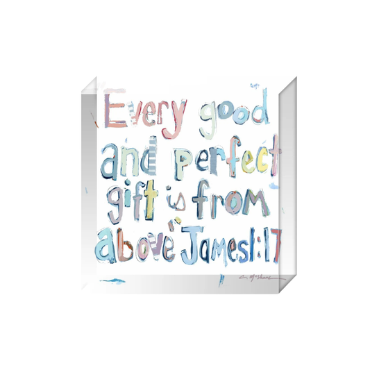 James 1:17 Bible Verse Acrylic Tabletop Art