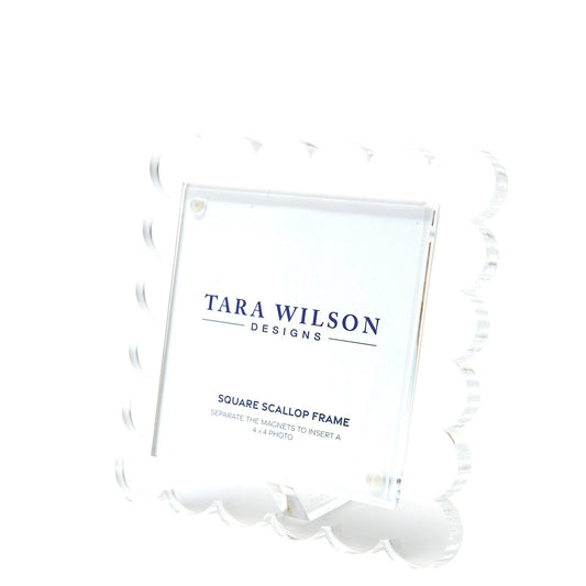 Clear Acrylic Square Scallop Frame