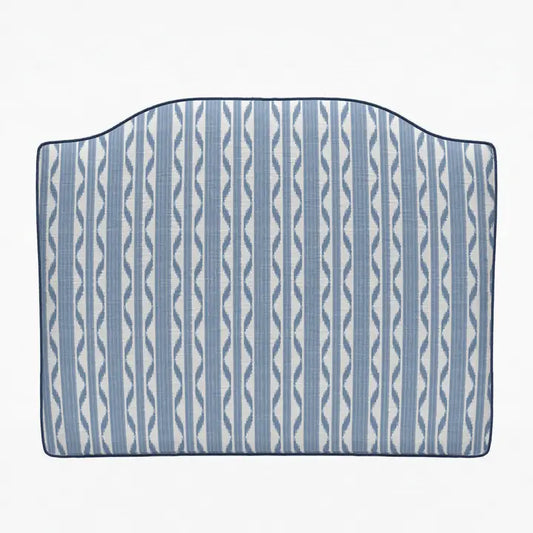 Dorm Headboard | Ikat Stripe Print in Blue