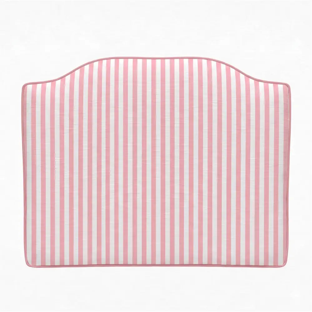 Dorm Headboard | White Headboard with Pink Stripes