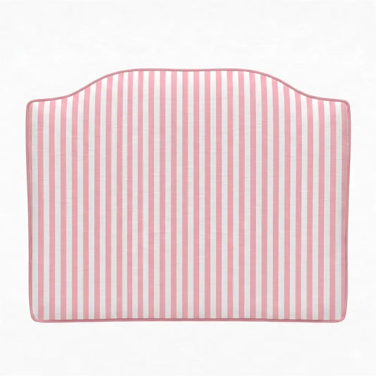 Dorm Headboard | White Headboard with Pink Stripes