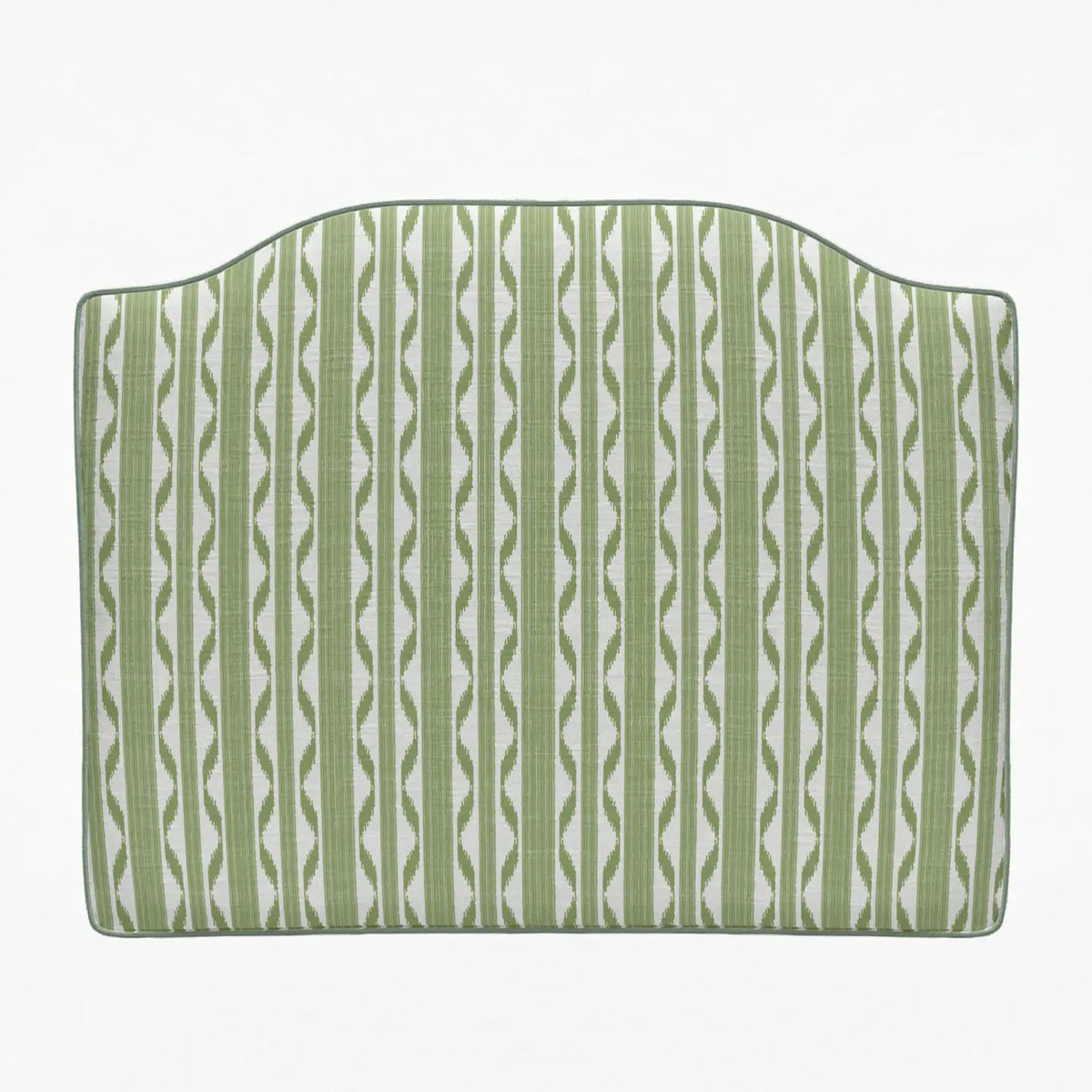 Dorm Headboard | Ikat Stripe Print in Green