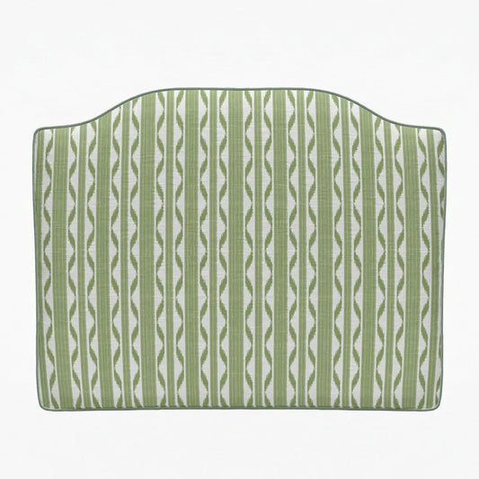 Dorm Headboard | Ikat Stripe Print in Green