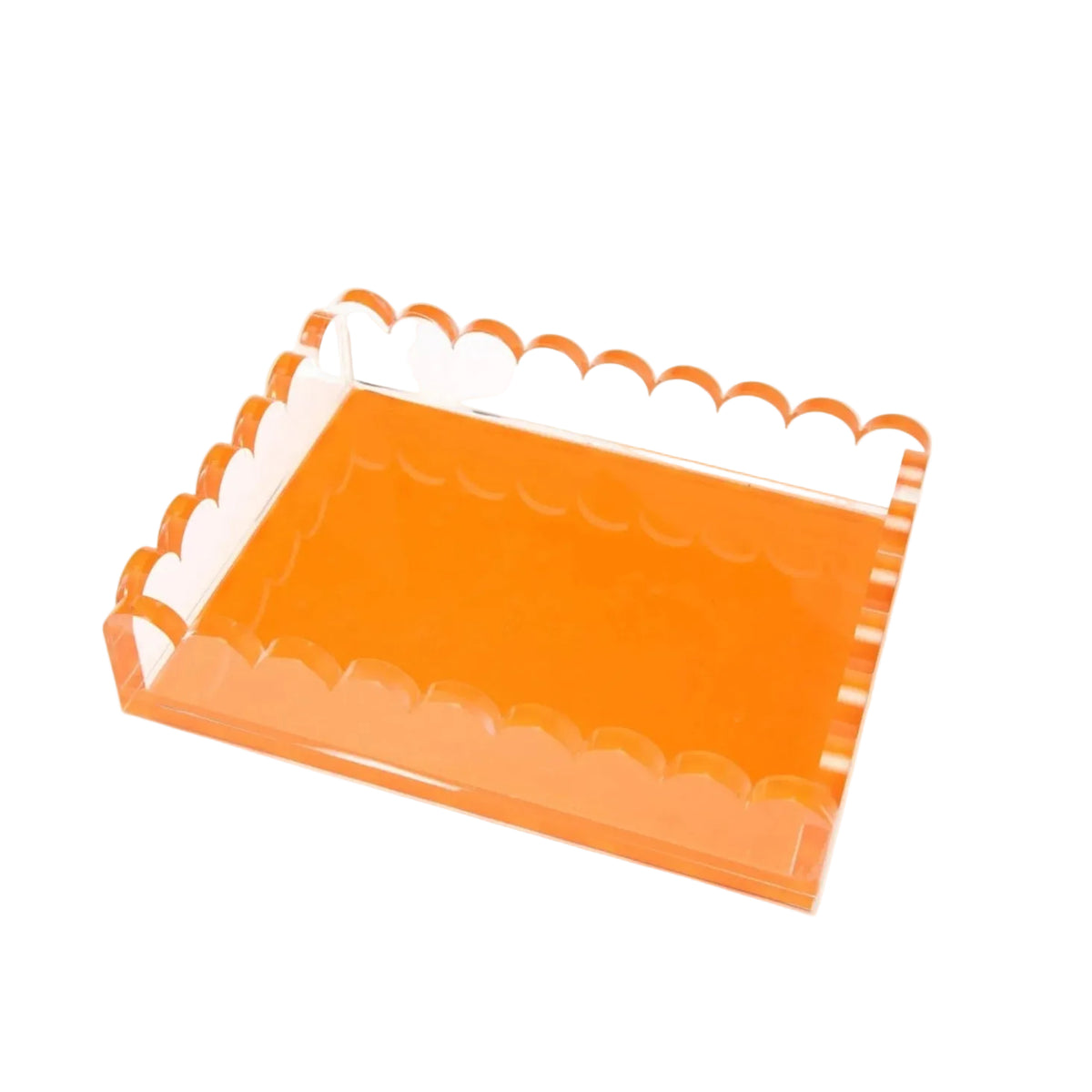 Orange Acrylic Scallop Tray