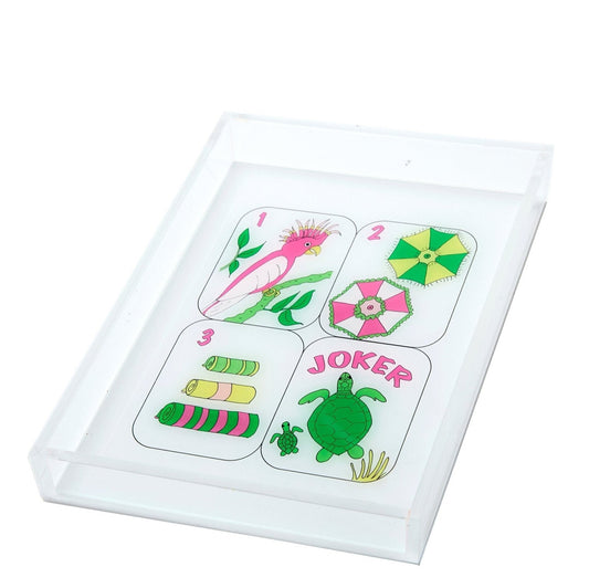 Palm Beach Mahjong Tiles Acrylic Tray