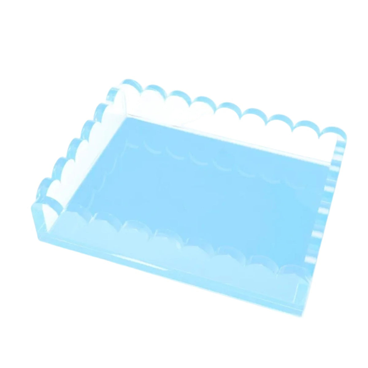 Pastel Blue Acrylic Scallop Tray